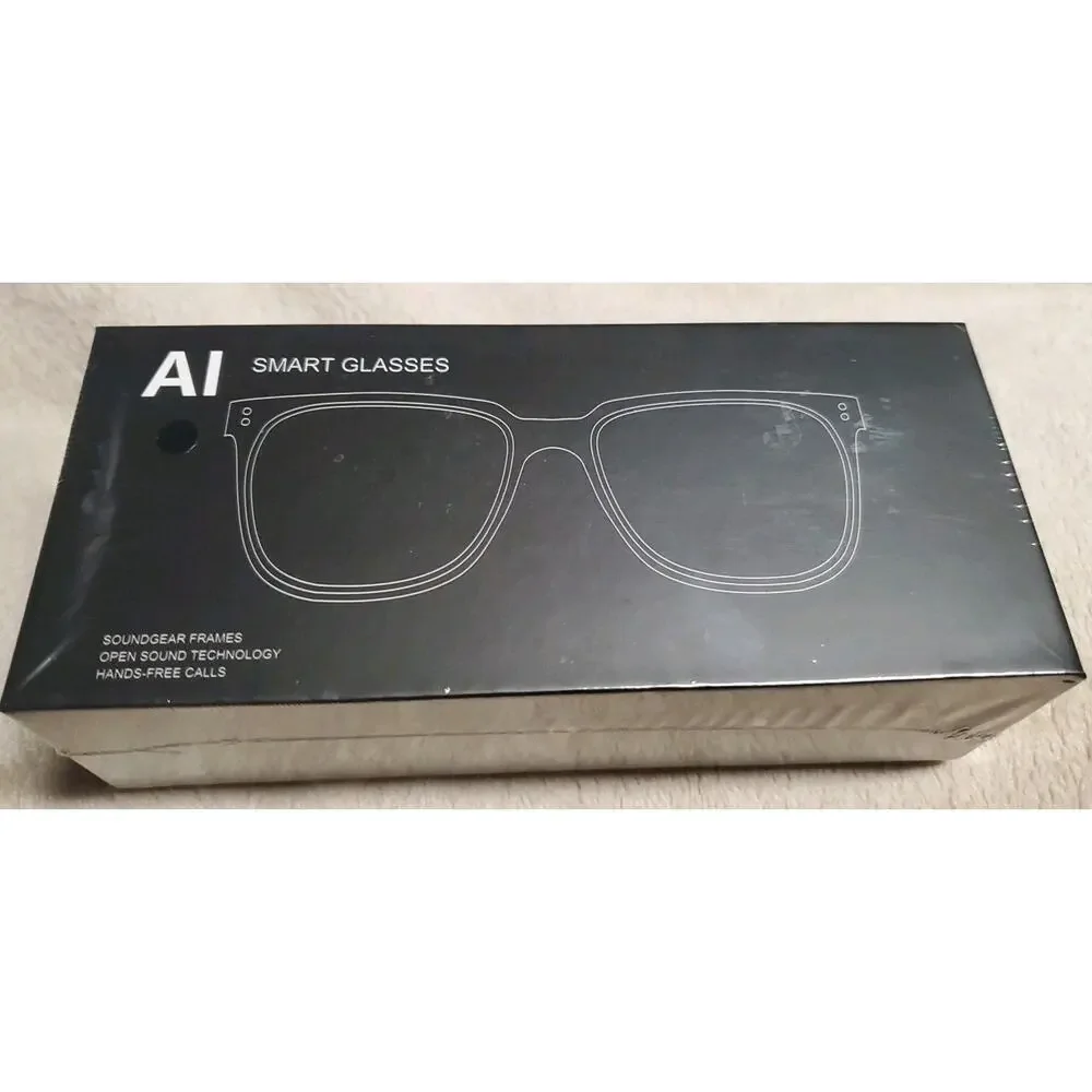 AI Smart Glasses Open‑Ear Audio Hands‑Free Calls Built‑In Mics USB Charging